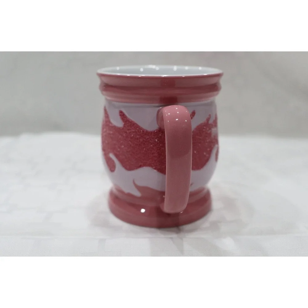 Harley-Davidson Pink and White Sparkled Textured Flames Coffee Mug - Picture 3 of 10
